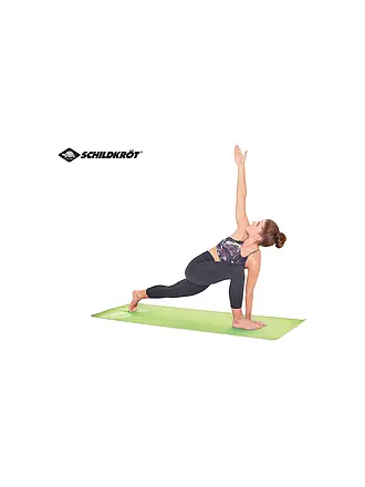 SCHILDKRÖT | Tappetino yoga bicolore, lime-antracite, 4 mm, senza PVC, in borsa da trasporto | 